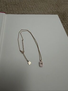 Park Lane Rose Gold Pavé Heart Tag Necklace